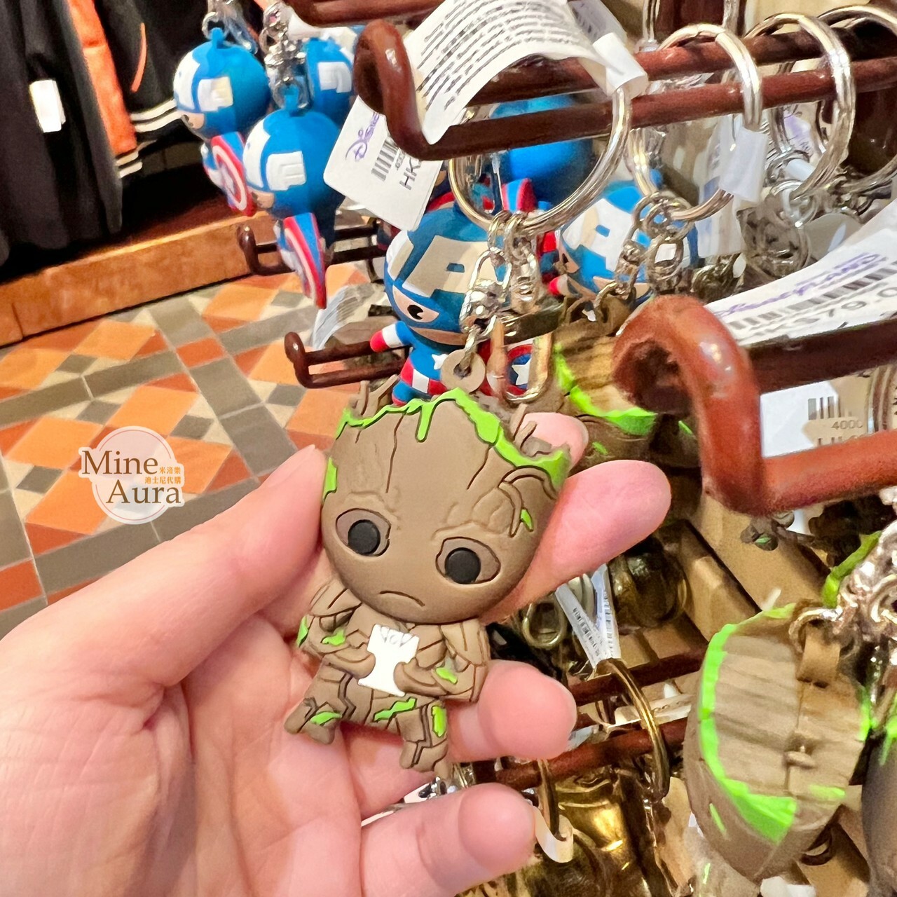 Q版 格魯特 Groot 立體 鑰匙圈 吊飾 星際異攻隊 漫威 Marvel -香港迪士尼樂園