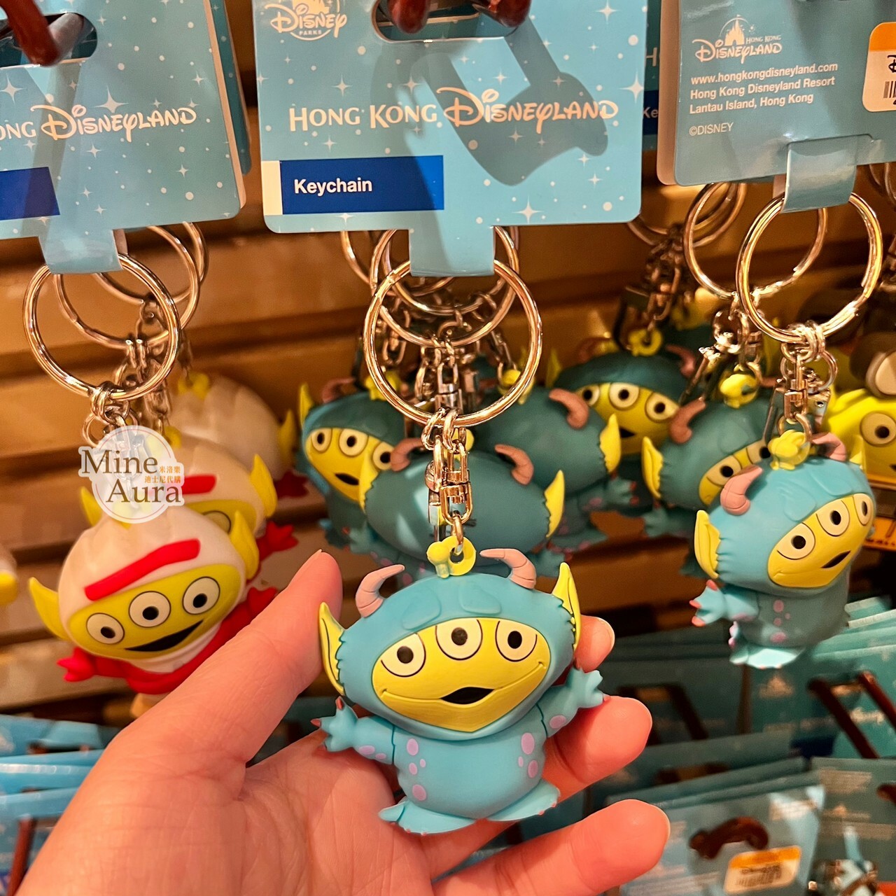 Q版 三眼怪 Alien 變裝造型 毛怪 蘇利文 Sullivan 立體 鑰匙圈 吊飾 玩具總動員 Toy Story -香港迪士尼樂園