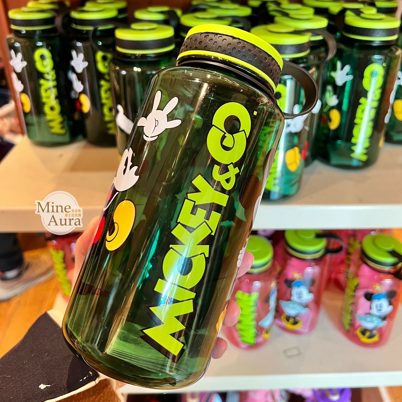 米奇 Mickey 驚訝圖案 透明 手提 水壺 -香港迪士尼樂園