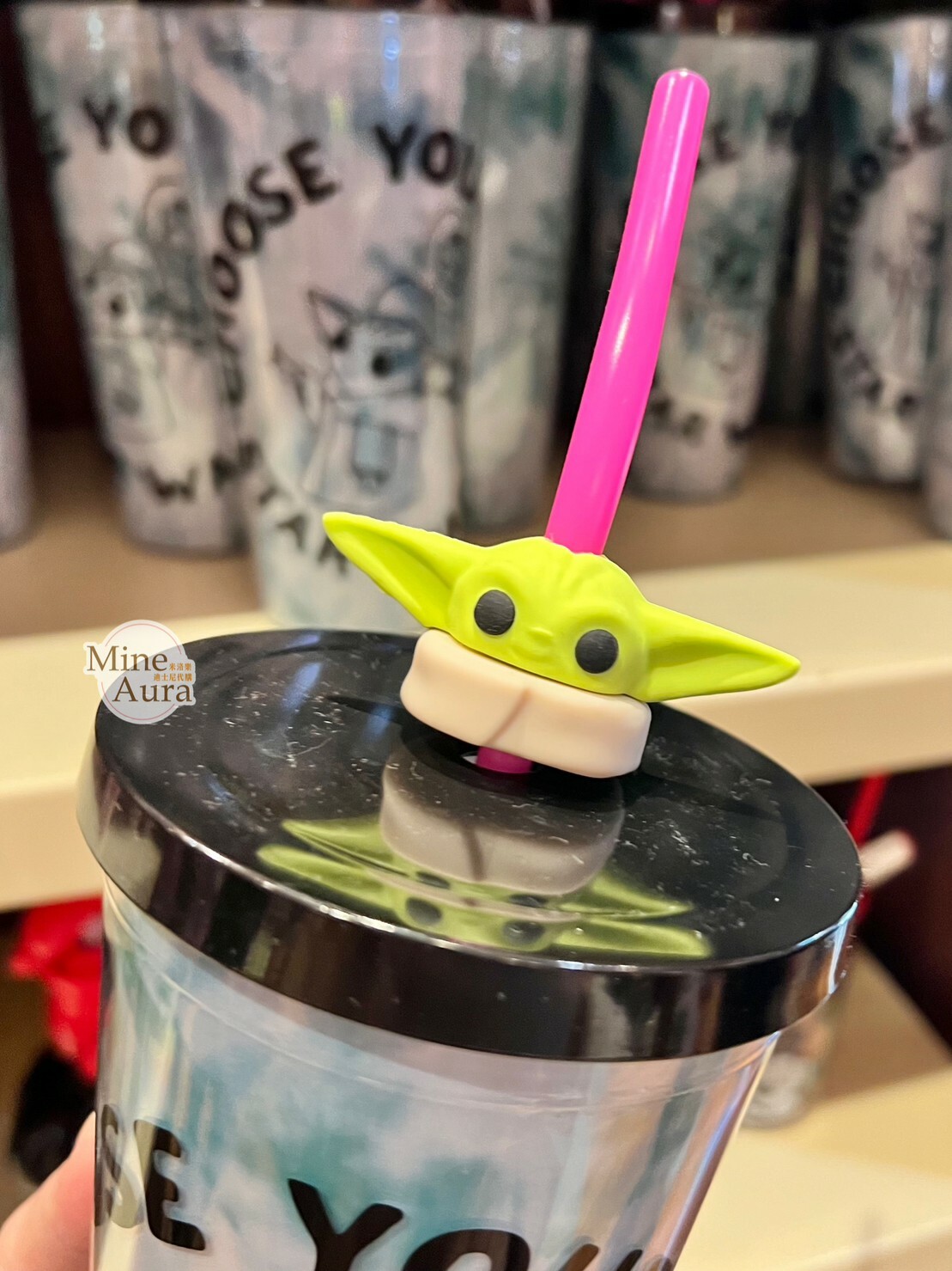 尤達 Yoda 圖案 造型 吸管 水杯 星際大戰 Star Wars -香港迪士尼樂園