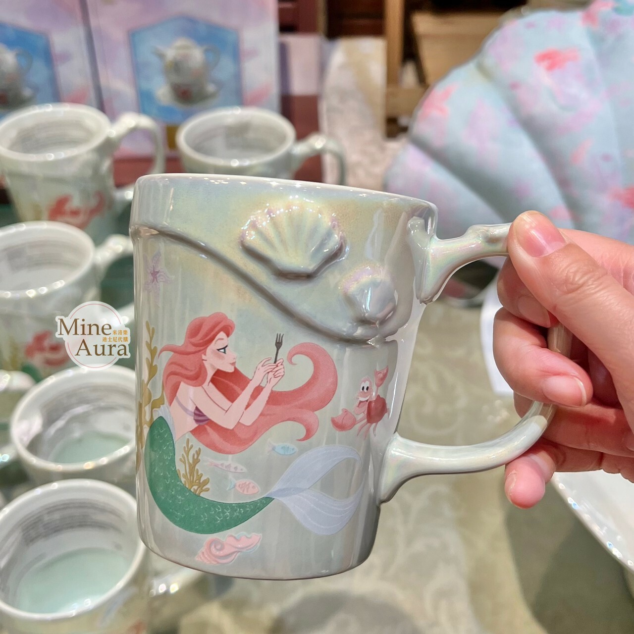 愛麗兒 Ariel 小比目魚 Floud 立體 馬克杯 水杯 小美人魚 The Little Mermaid -香港迪士尼樂園
