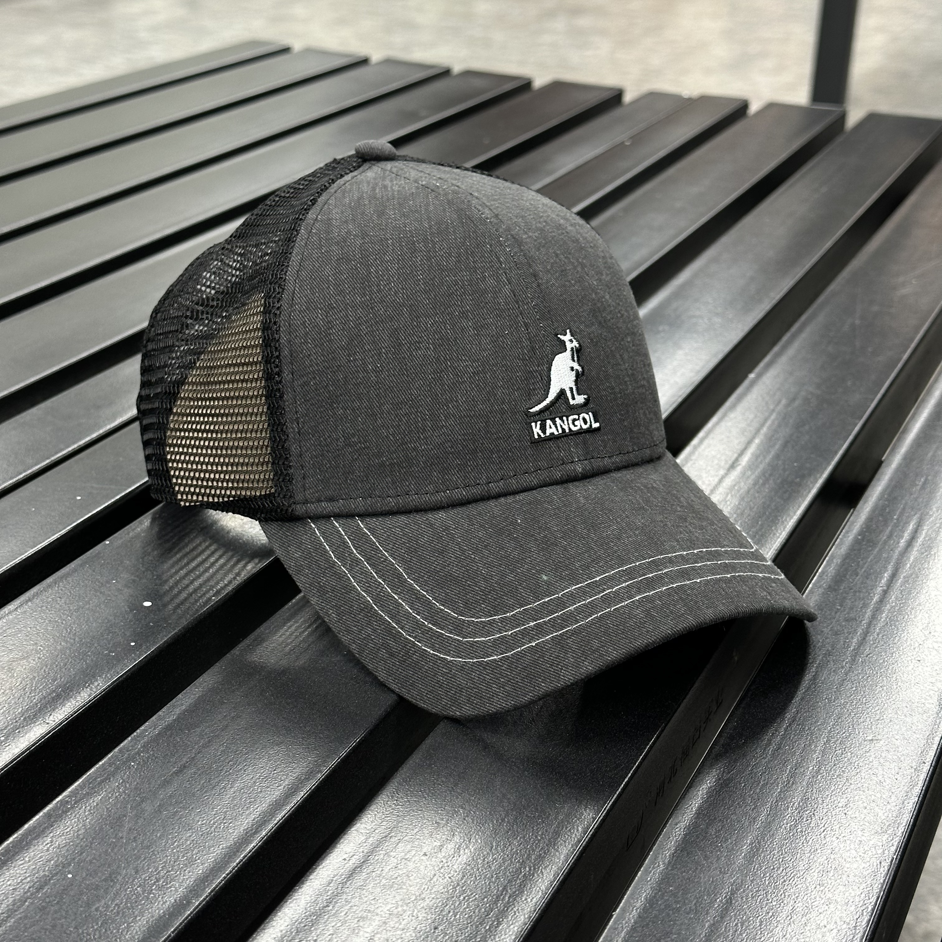 Kangol Jp Exclusive Distressed Cotton Mesh Cap