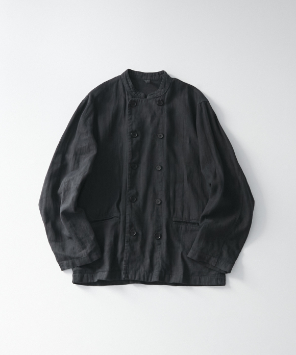 NEST ROBE CONFECT - LINAS Linen Canvas Chef Jacket / Ink Black