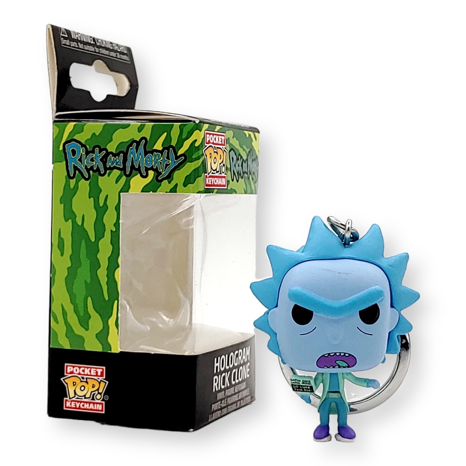 FUNKO POP<Rick and Morty> 瑞克(舉牌)鎖匙扣