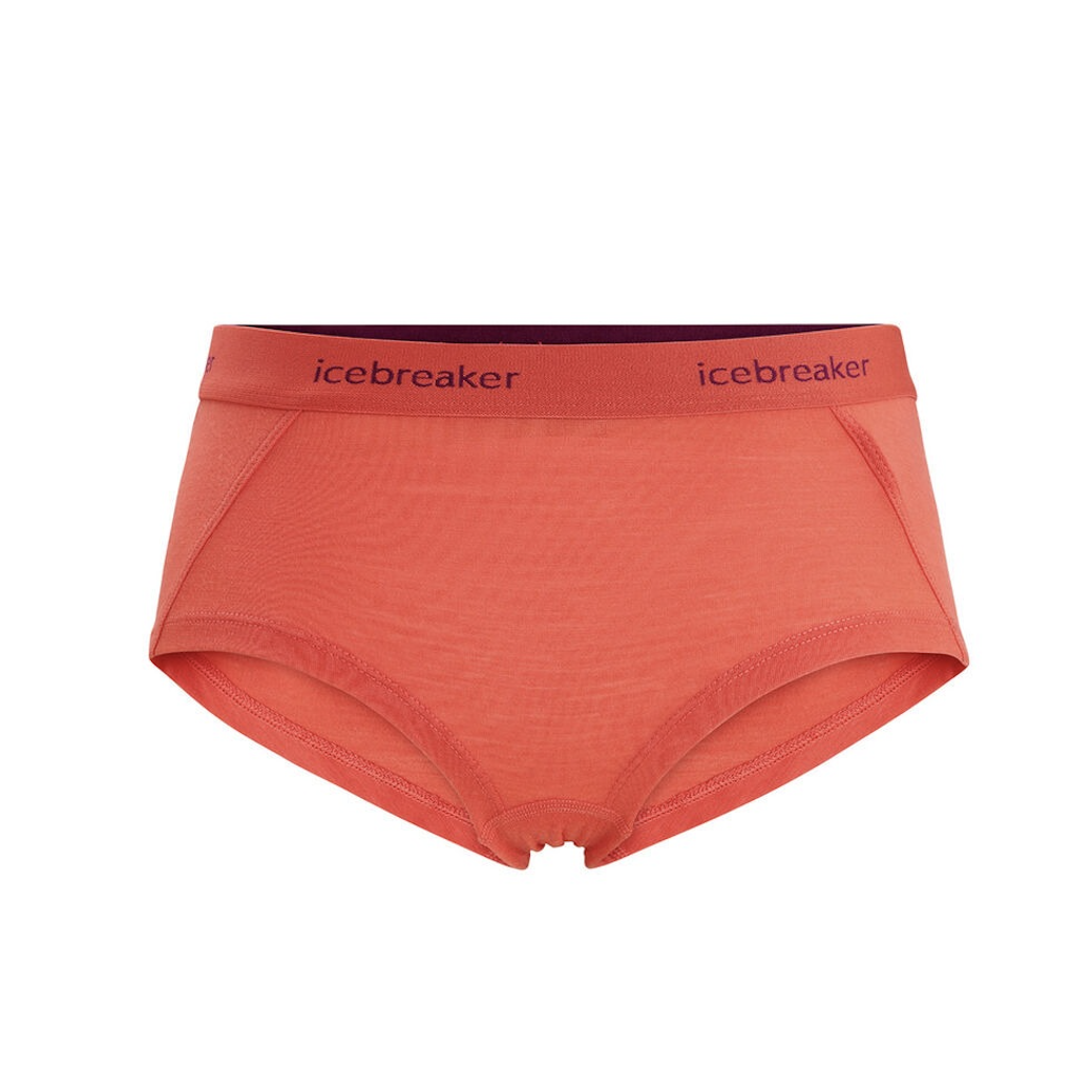 icebreaker Sprite 女款 羊毛四角內褲-BF150-活力橘