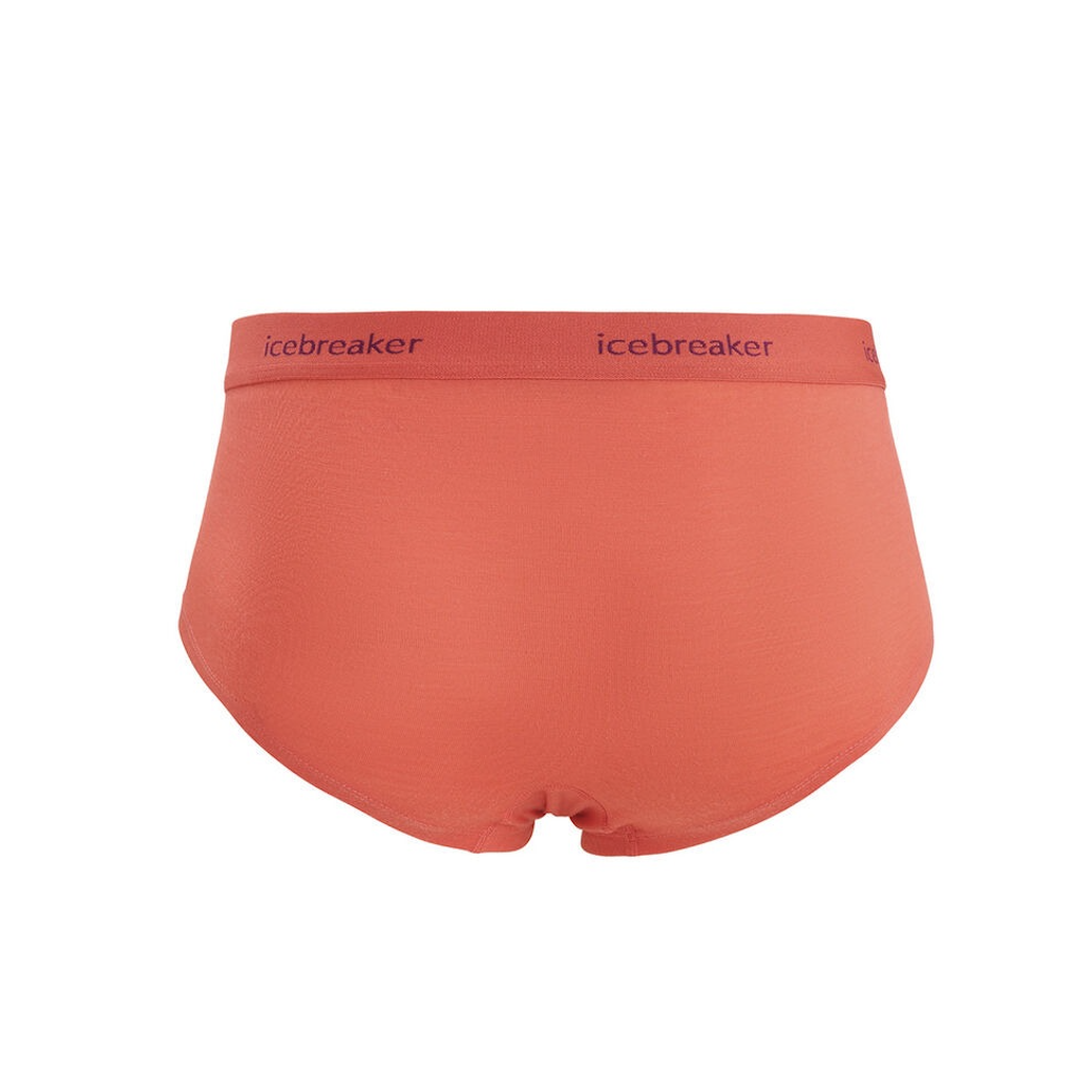 icebreaker Sprite 女款 羊毛四角內褲-BF150-活力橘