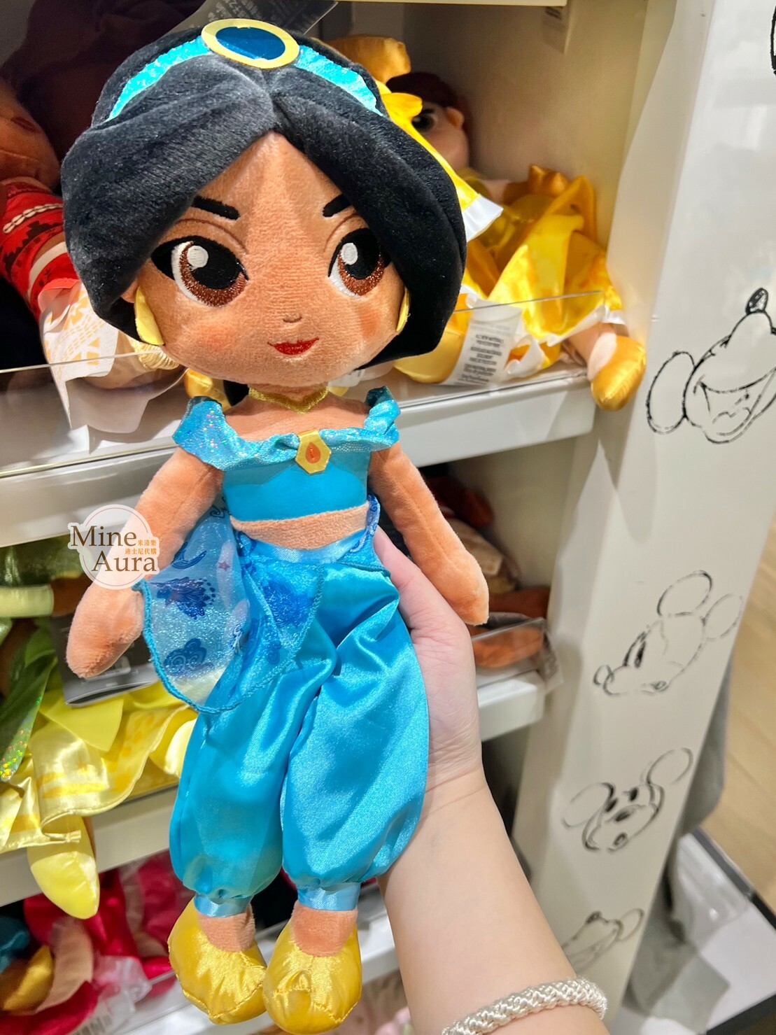 Q版 萌萌臉 茉莉公主 Jasmine 娃娃 玩偶 阿拉丁 Aladdin -香港迪士尼樂園