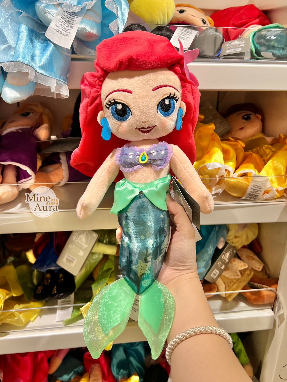 Q版 萌萌臉 愛麗兒 Ariel 娃娃 玩偶 小美人魚 The Little Mermaid -香港迪士尼樂園