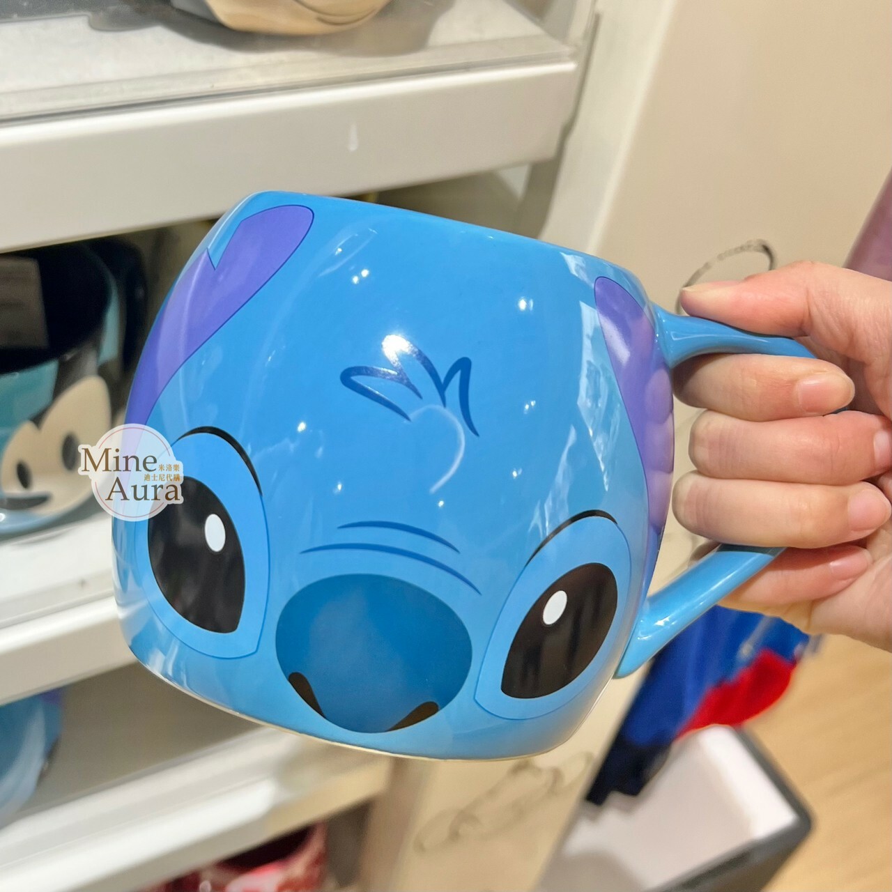 史迪奇 Stitch 大臉圖案 陶瓷馬克杯 水杯 星際寶貝 Lilo & Stitch -香港迪士尼樂園