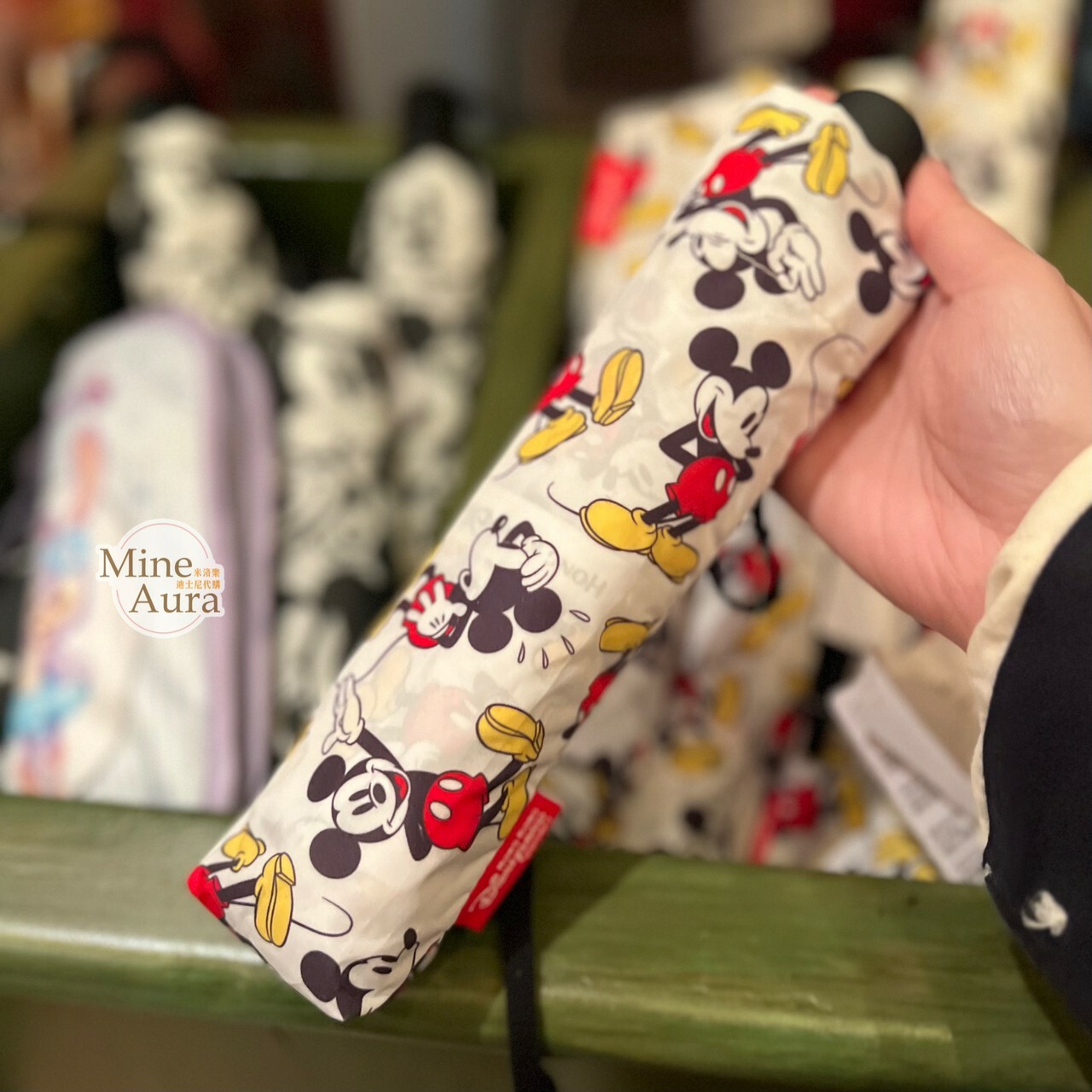 米奇 Mickey 經典 彩色 圖案 折疊傘  -香港迪士尼樂園