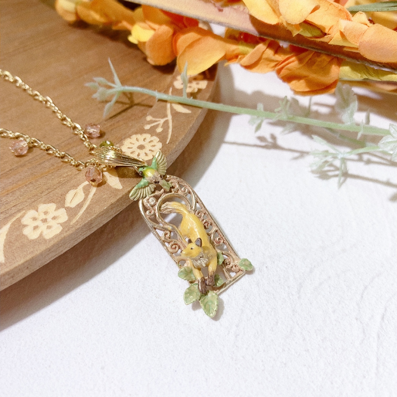 Palnart Poc 狐狸小鳥螺旋耳環/戒指/頸鏈