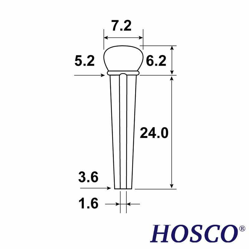 HOSCO F-0007 木吉他 塑膠 弦釘 黑色白點