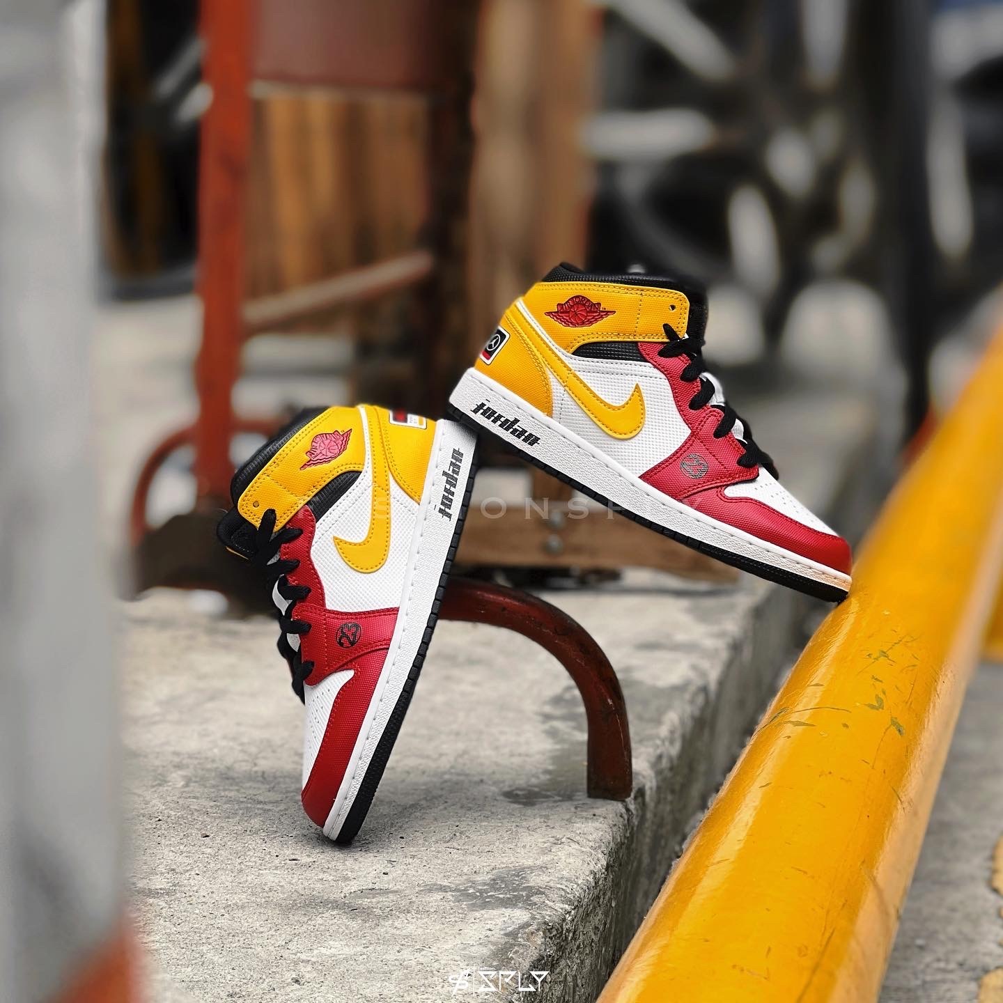 Air Jordan 1 Mid SE Motorsports 白紅黃 賽車 DJ0336-067