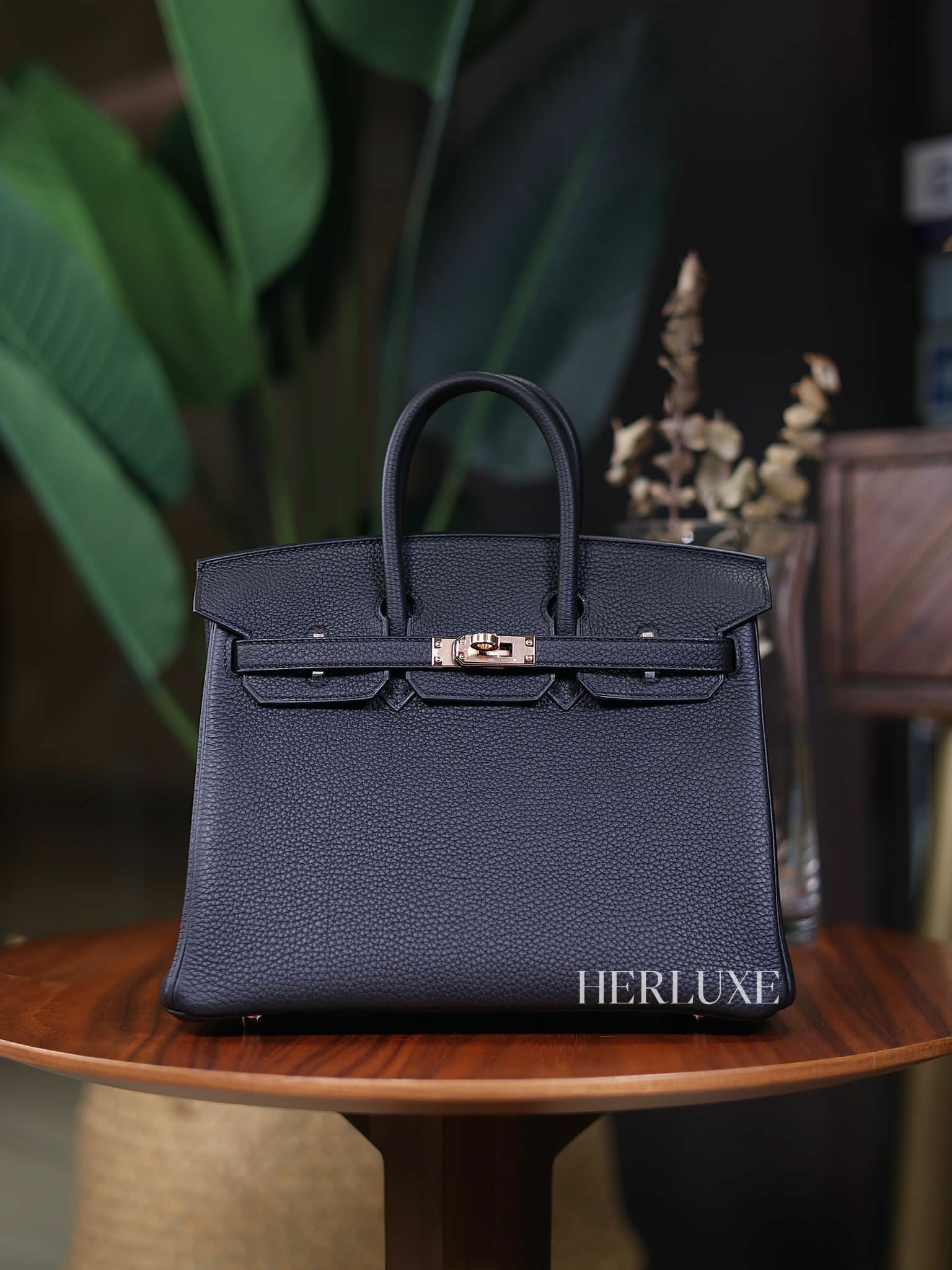 Birkin 25 89 noir cd togo B