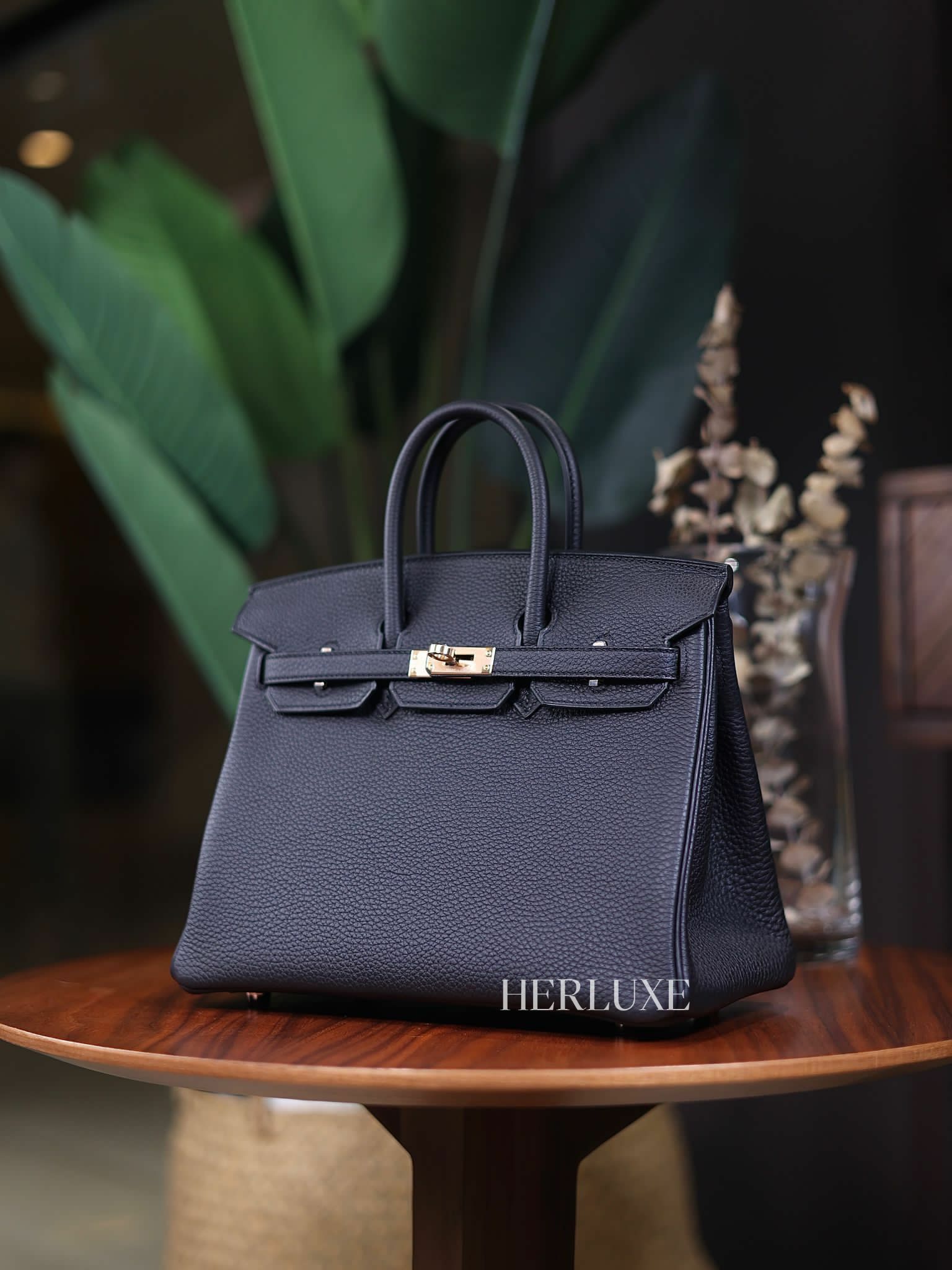 Birkin 25 89 noir cd togo B