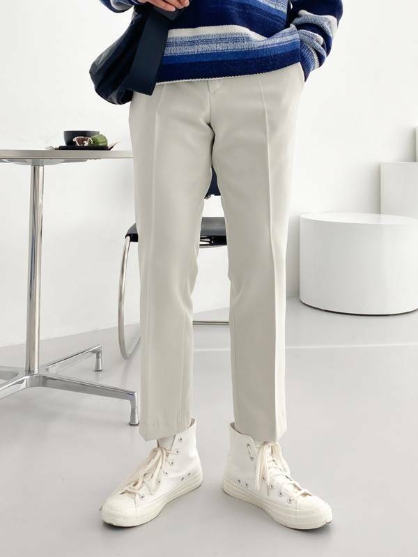 (韓國限時特價) 英倫修身9分休閒褲