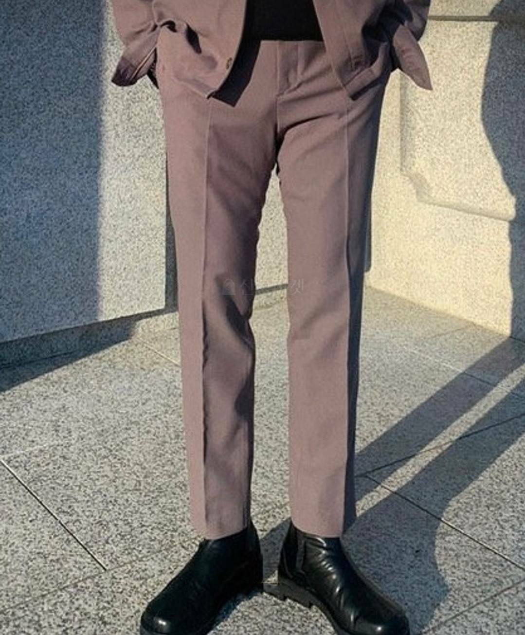 (韓國限時特價) 英倫修身9分休閒褲