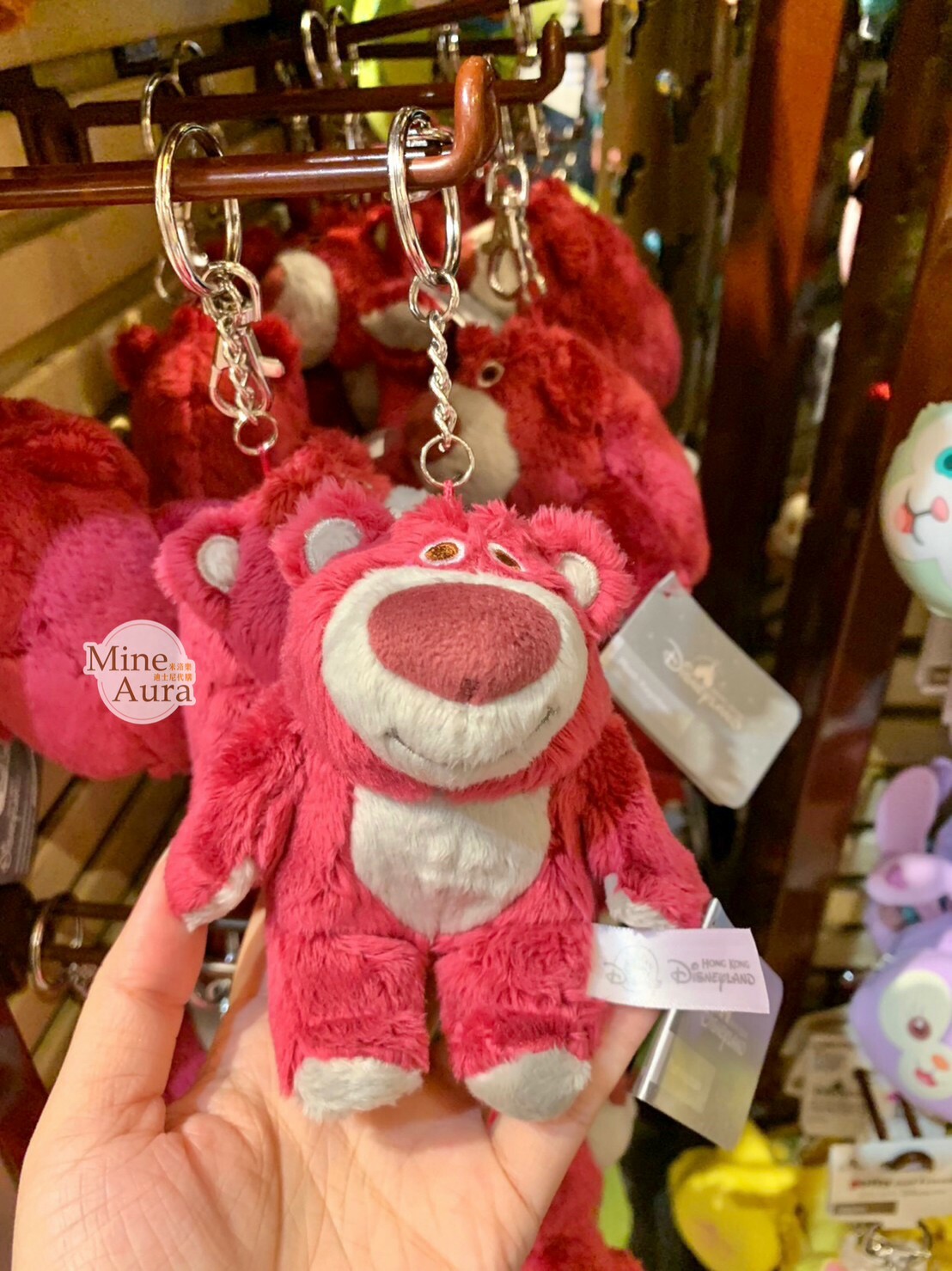 熊抱哥 Lotso 絨毛 鑰匙圈 吊飾 玩具總動員 Toy Story -香港迪士尼樂園
