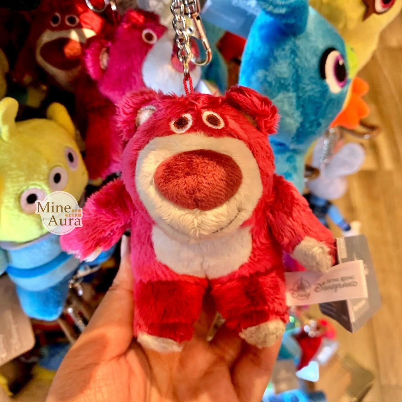 熊抱哥 Lotso 絨毛 鑰匙圈 吊飾 玩具總動員 Toy Story -香港迪士尼樂園