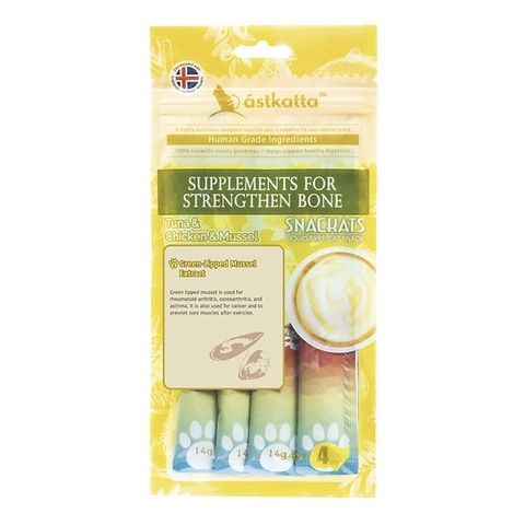 Astkatta 營養肉泥【強化關節】白鰹吞拿魚+走地雞+綠唇胎貝 (14g x 4)
