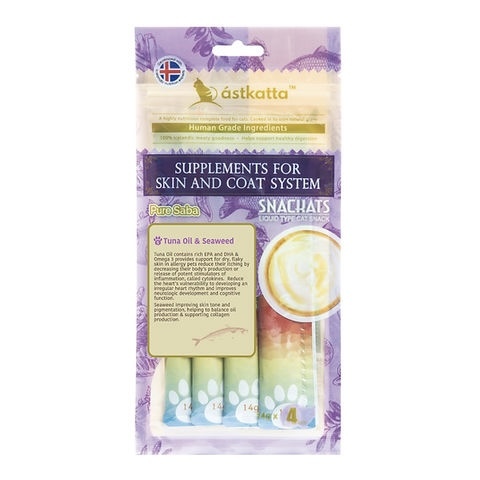 Astkatta 營養肉泥【護膚美毛】野生鯖花魚 (14g x 4)