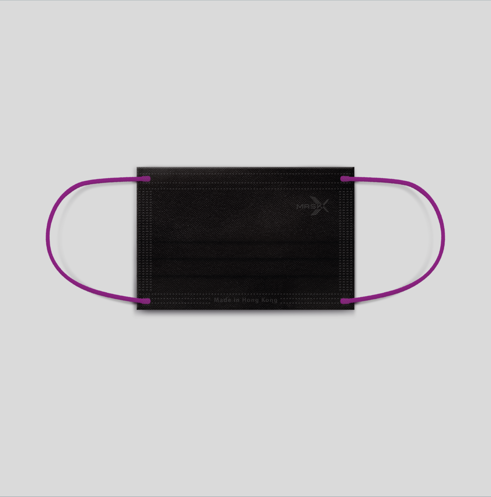 2D中童口罩 (145mm) - 炫黑系列 - 魅夜紫 (10片)