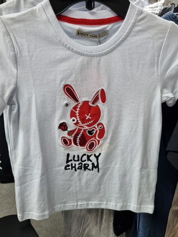 [S] LUCKY CHARM BLACK KEYS BOYS TEE,WHITE/RED, T934T-WHITE/RED [FINAL SALE] (SLCM38)