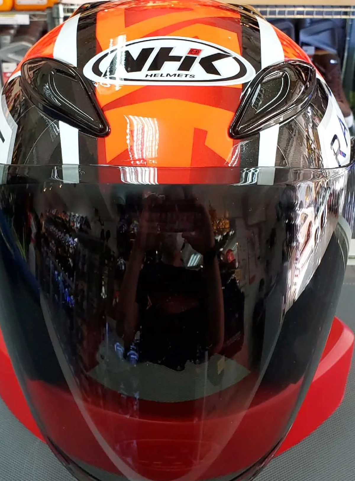 NHK R6 RABAT BLACK/RED GLOSSY