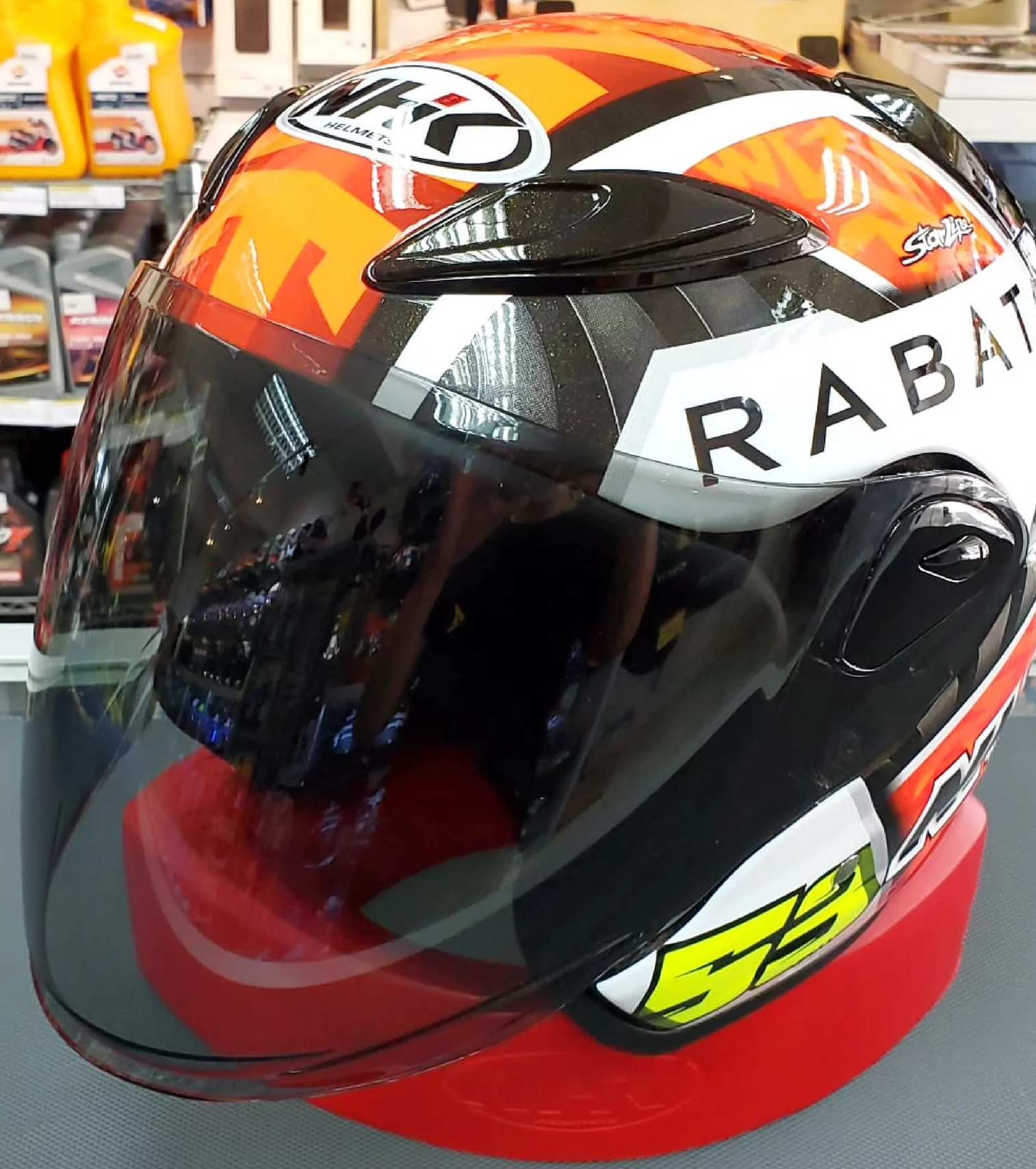 NHK R6 RABAT BLACK/RED GLOSSY