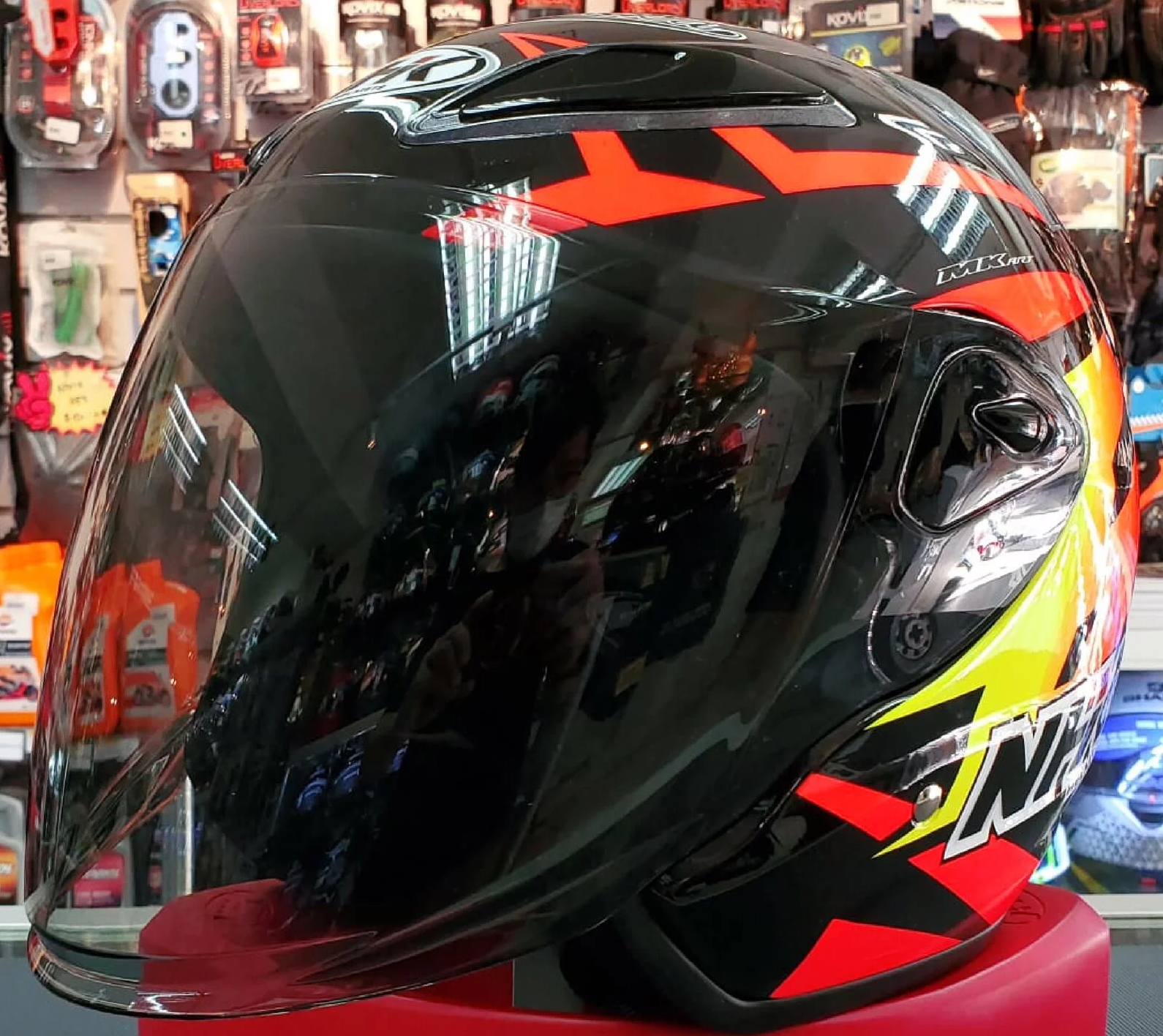 NHK R6 RYUSEI  BLACK/ORANGE GLOSSY