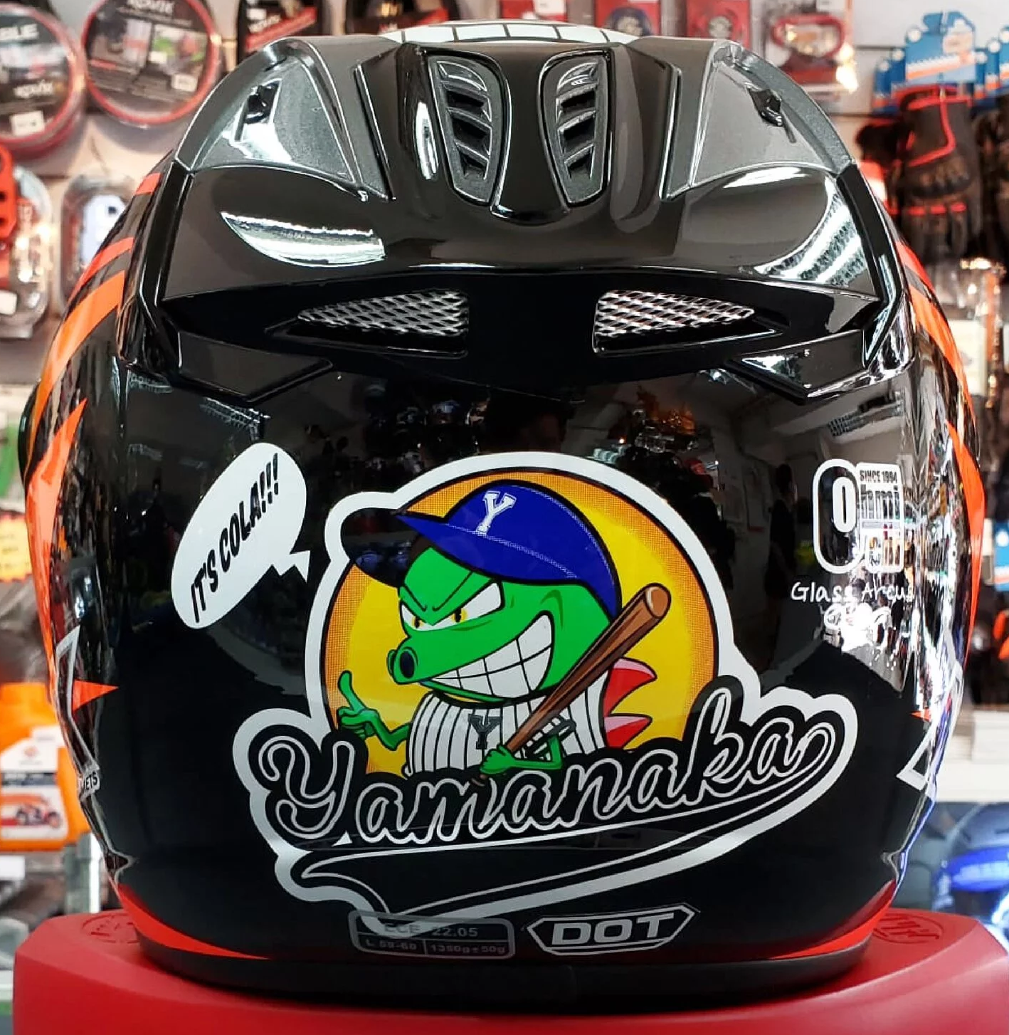 NHK R6 RYUSEI  BLACK/ORANGE GLOSSY