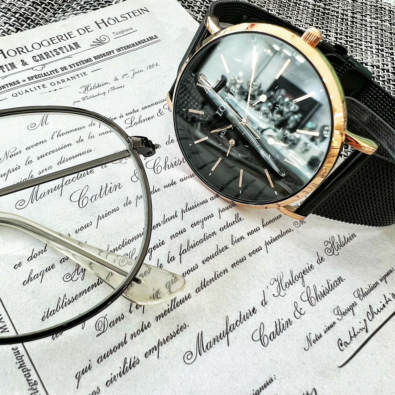 【LOVME】三眼米蘭錶帶禮盒時尚手錶 VM1089M-43-341-3 41mm 現代鐘錶