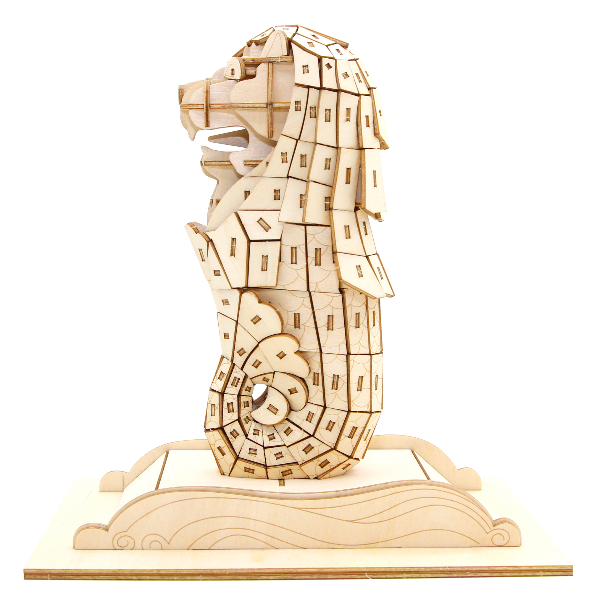 JIGZLE (E) 3D PLYWOOD PUZZLE - Merlion