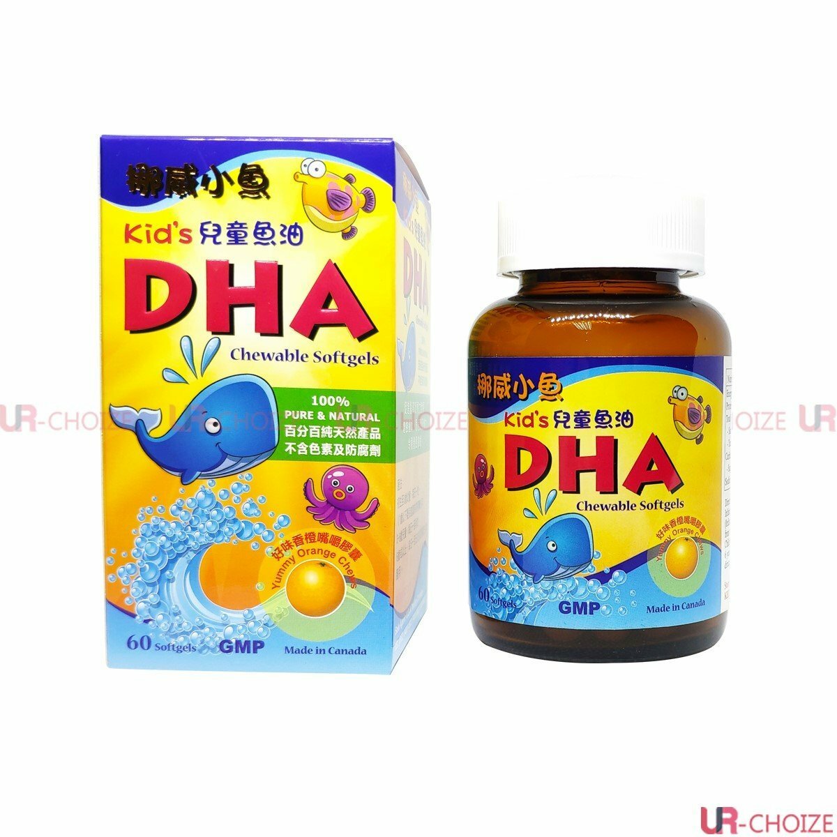 Nordic Naturals - 挪威小魚兒童魚油DHA咀嚼膠囊香橙味（平行進口）