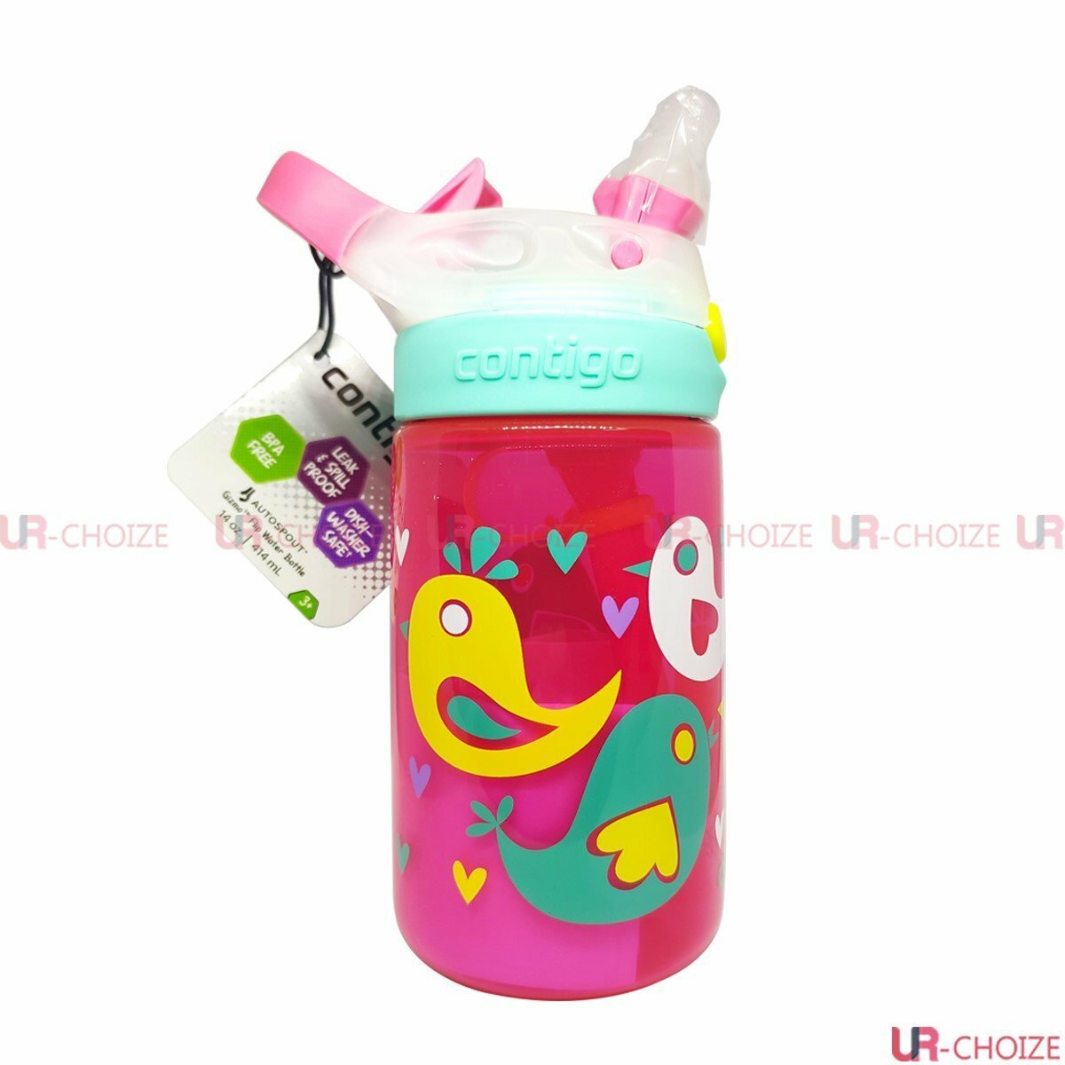 Contigo Kids - 康迪克兒童水樽 愛情鳥414ml（平行進口）