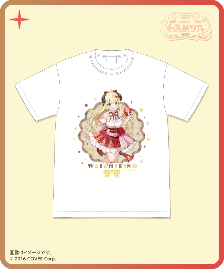 「第2團」「官方代購」Hololive x めり乃 Collab 周邊 第2彈 周邊 角巻わため🐏 Watame #7  T-Shirt