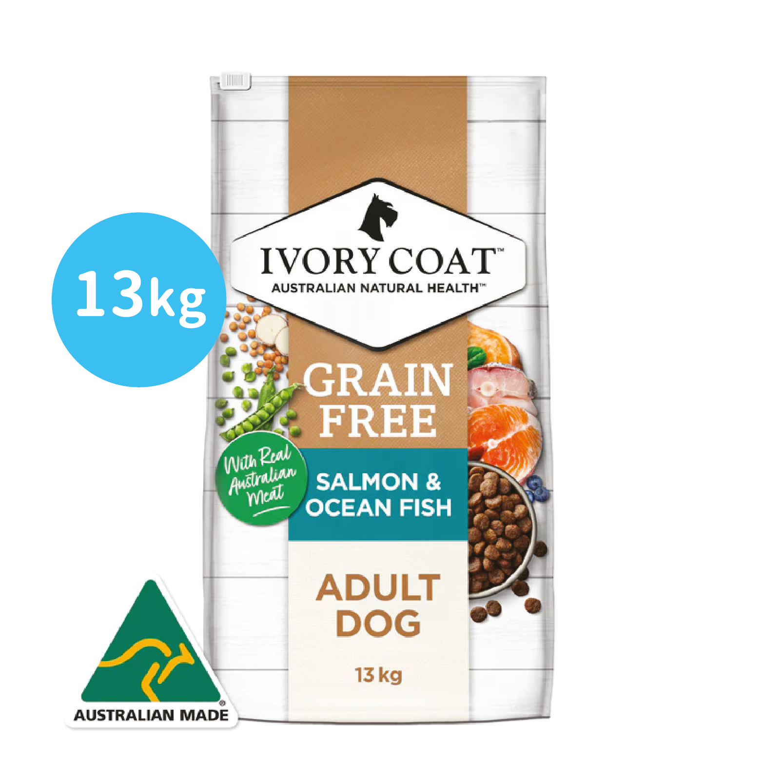 Ivory Coat⎜深海魚和三文魚 成犬配方 13kg