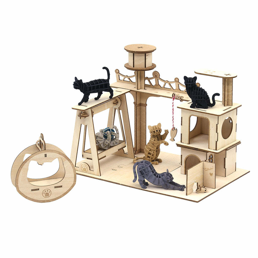 JIGZLE (E) - PLYWOOD PUZZLE - Cat playground