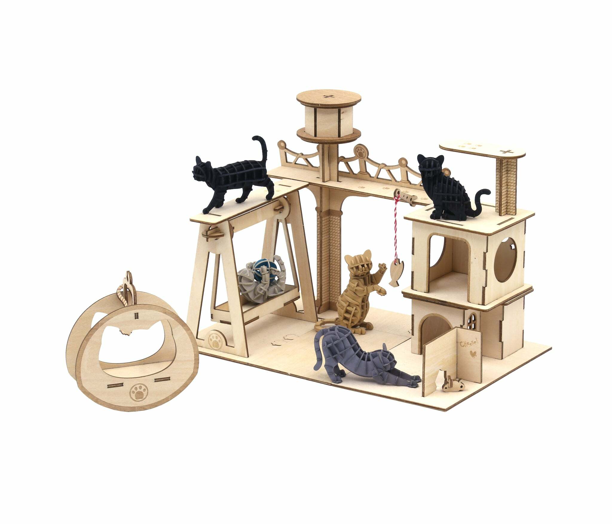 JIGZLE (E) - PLYWOOD PUZZLE - Cat playground