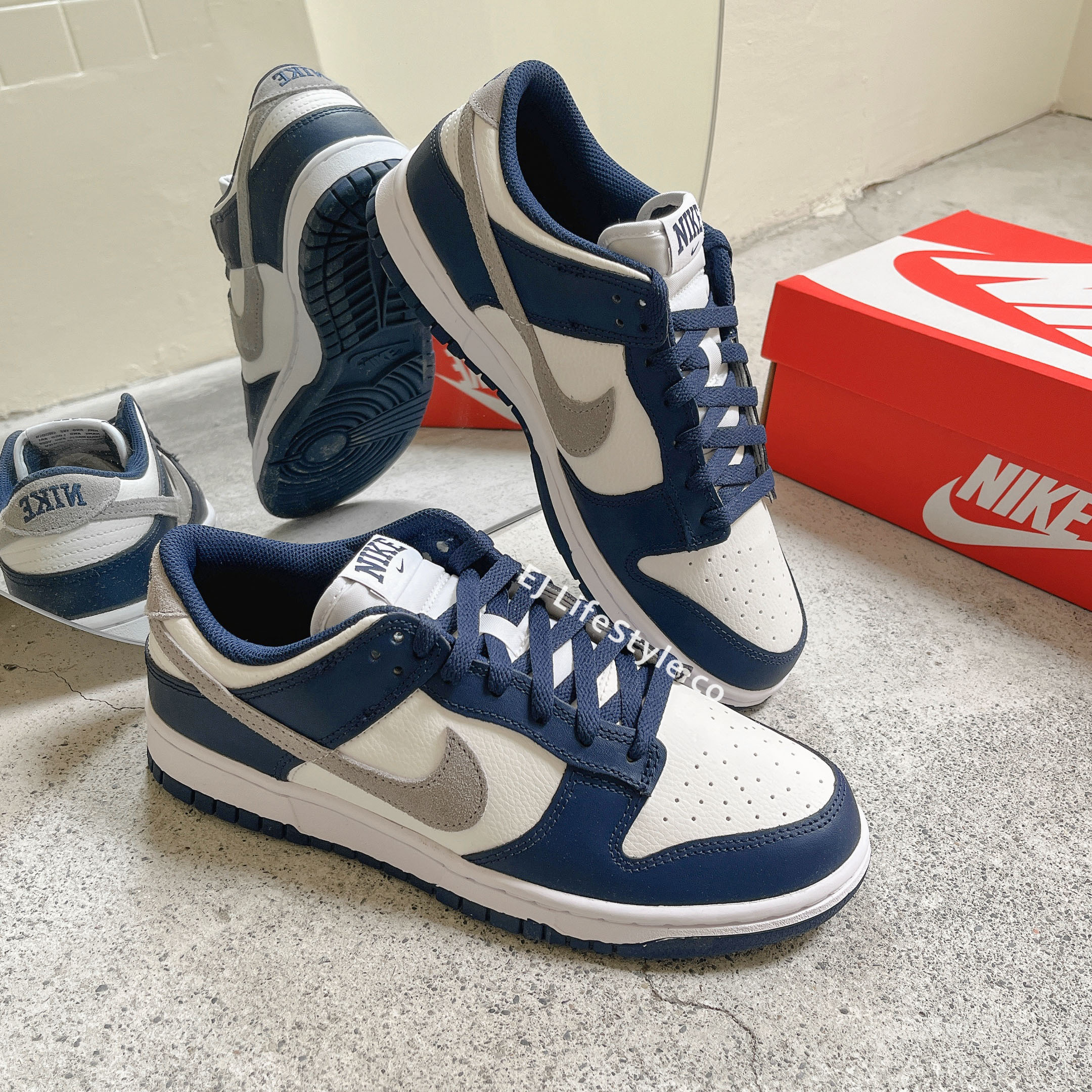 NIKE DUNK LOW 午夜藍灰 麂皮 深藍色 灰色 FD9749-400 / 預購