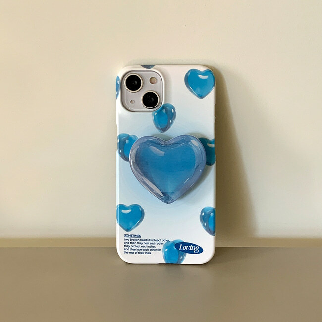 THE NINE MALL - 클리어 하트 패턴 硬殼