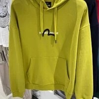 [S] EVISU COMMON LOOSE FIT EMBROIDERED HOODED SWEATSHIRT,LIME, EU5UTS944-LIME (SEV227)