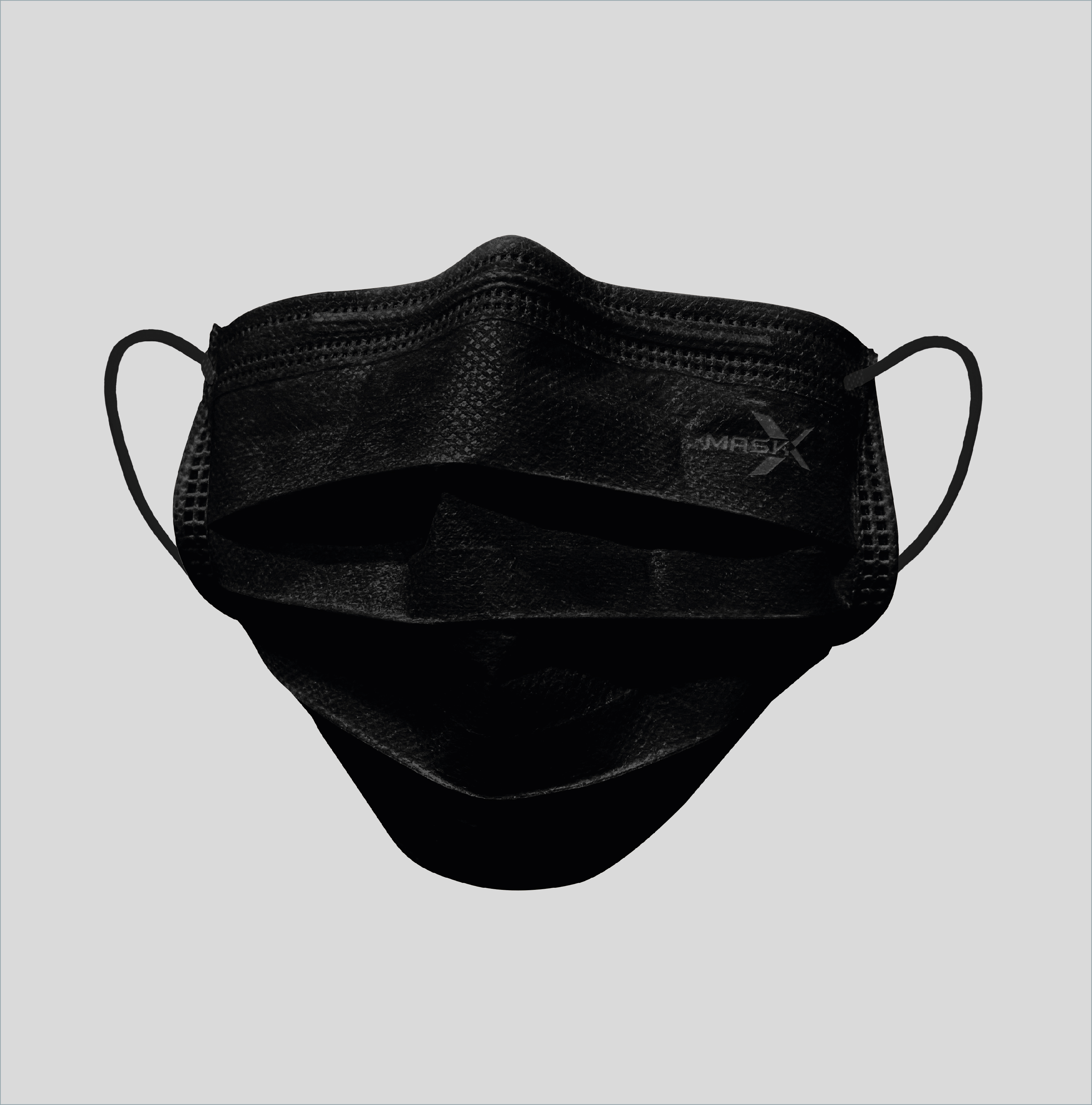 2D成人口罩 (170mm) - 炫黑系列 - 夜幕黑 (30片)