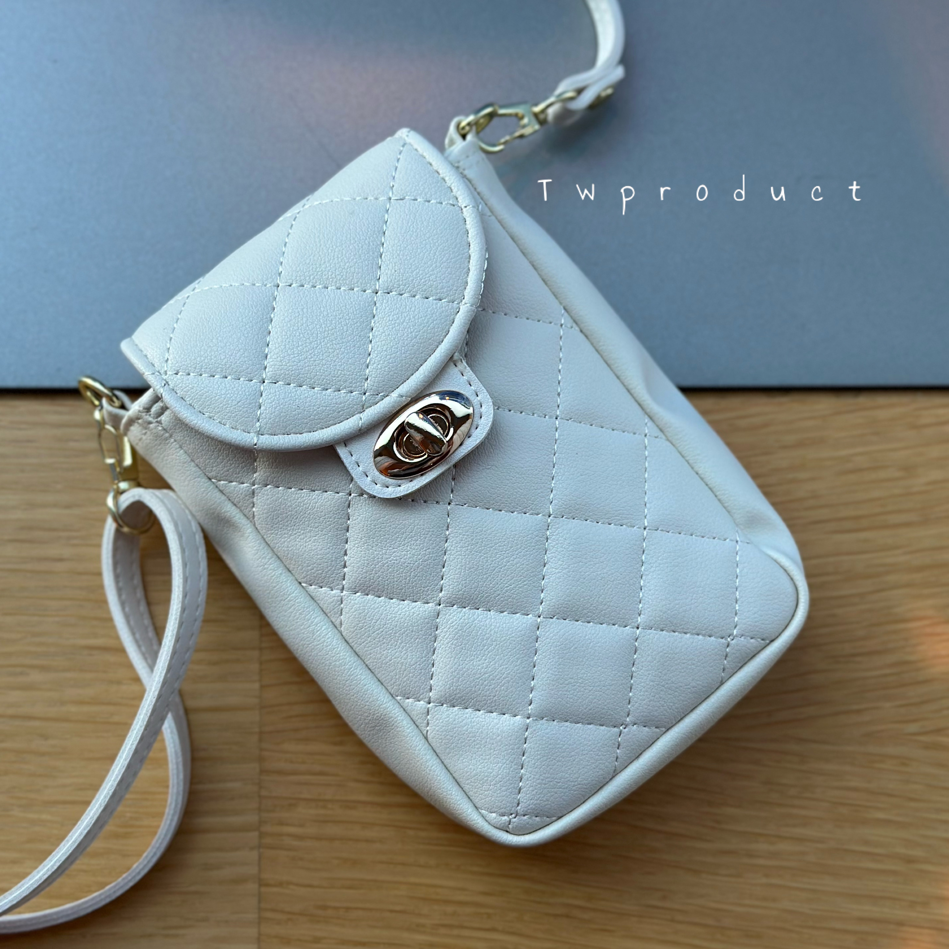 ✨|| RT26 ||軟 皮 菱 格 長 鈕 扣 手 袋