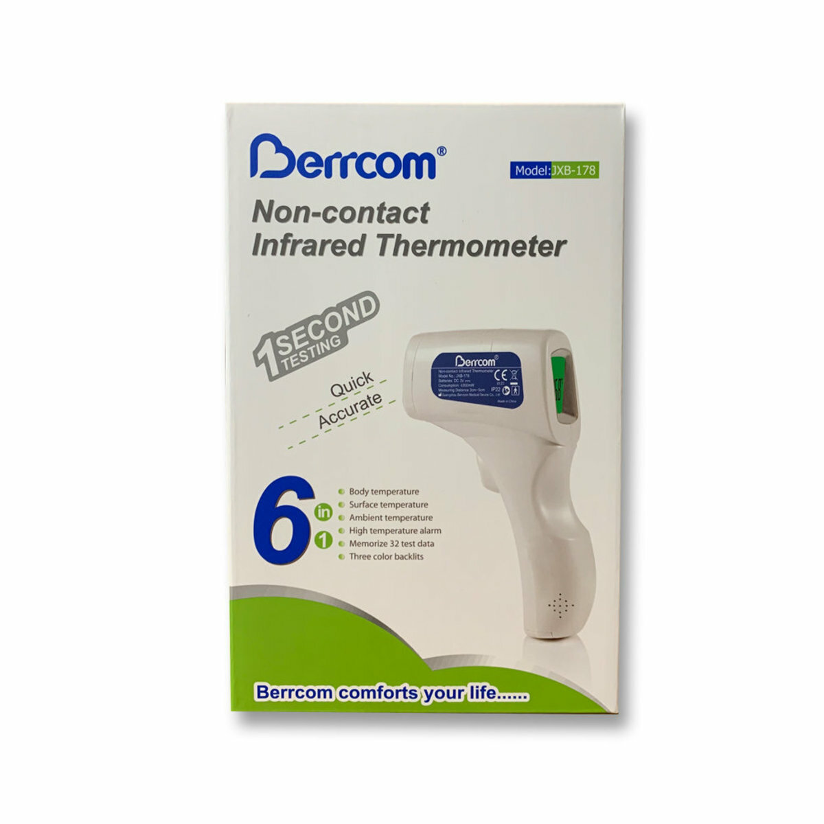 Berrcom - 非接觸式紅外線體溫槍 JXB-178 （平行進口）