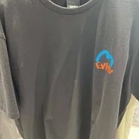 [S] EVISU PUBLIC BEAR ILLUSTRATION LOOSE FIT SHORT SLEEVE T-SHIRT,BLACK, EV2UTS903-BLACK (SEV230)