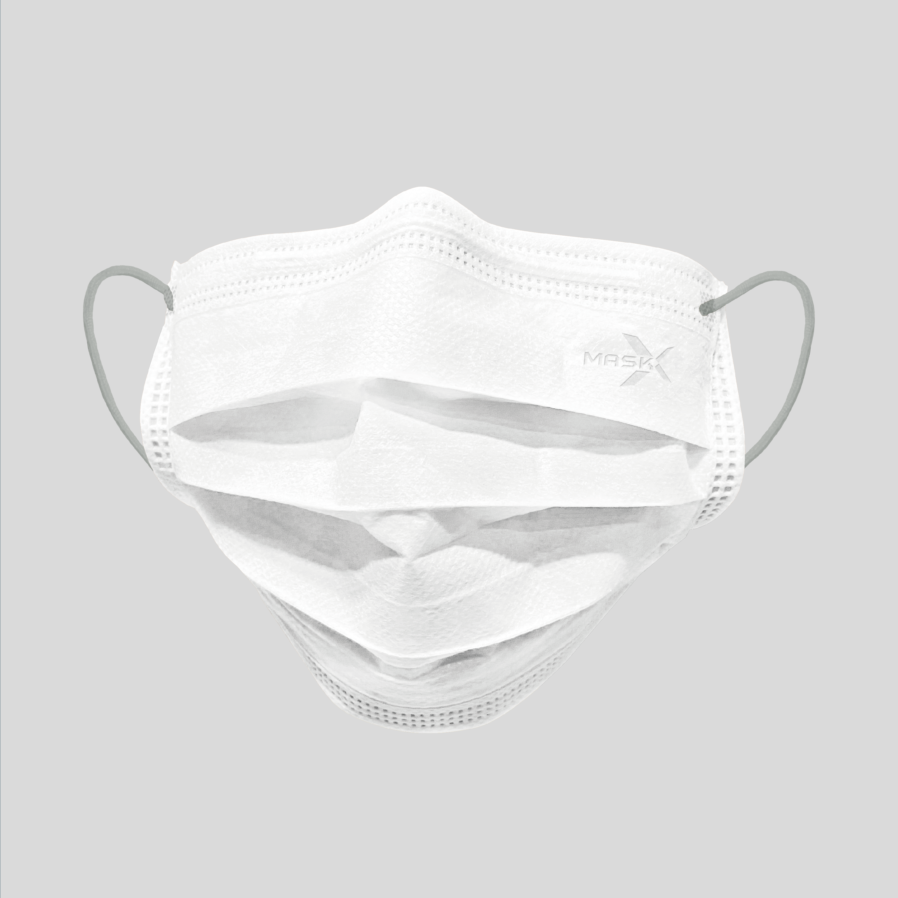 2D成人口罩 (170mm) - 潮極系列 - 簡約灰 (30片)