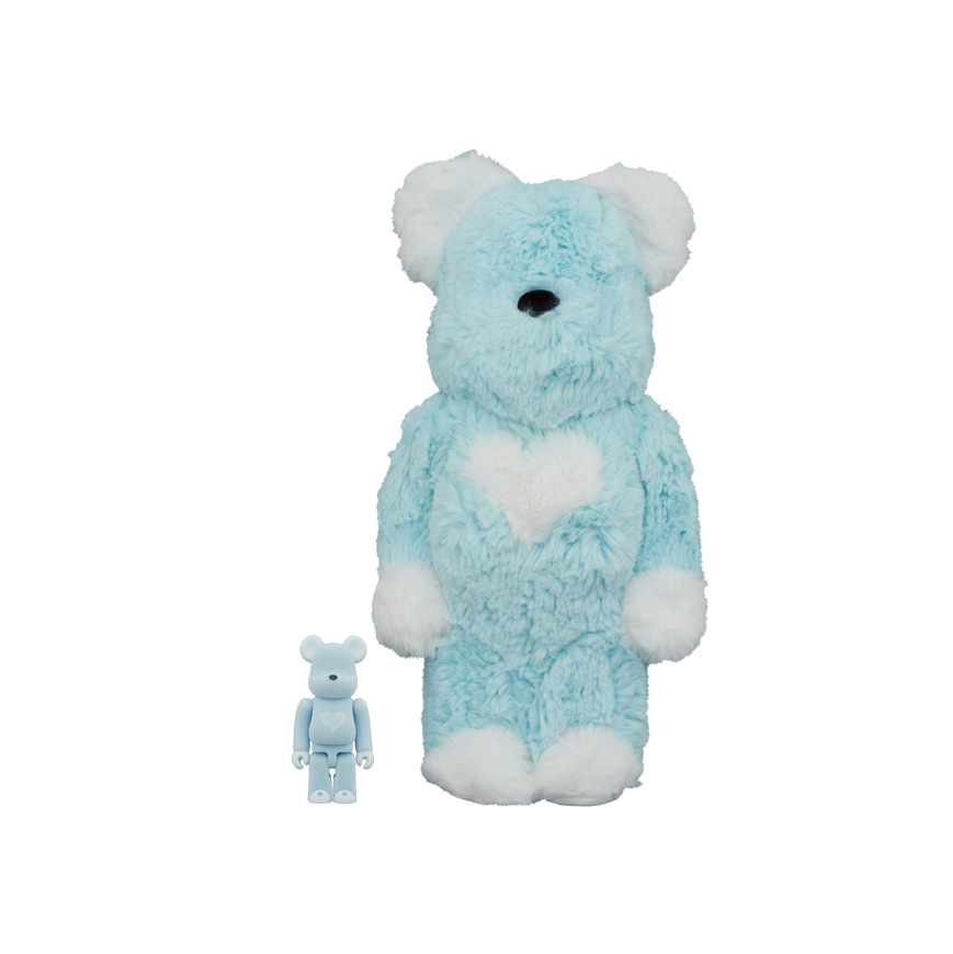 その他 BE@RBRICK - BE@RBRICK Valmuer Baby candy 100%&amp;400% BE@RBRICK X VALMUER BABY CANDY 糖果藍寶寶藍植絨400%+100%