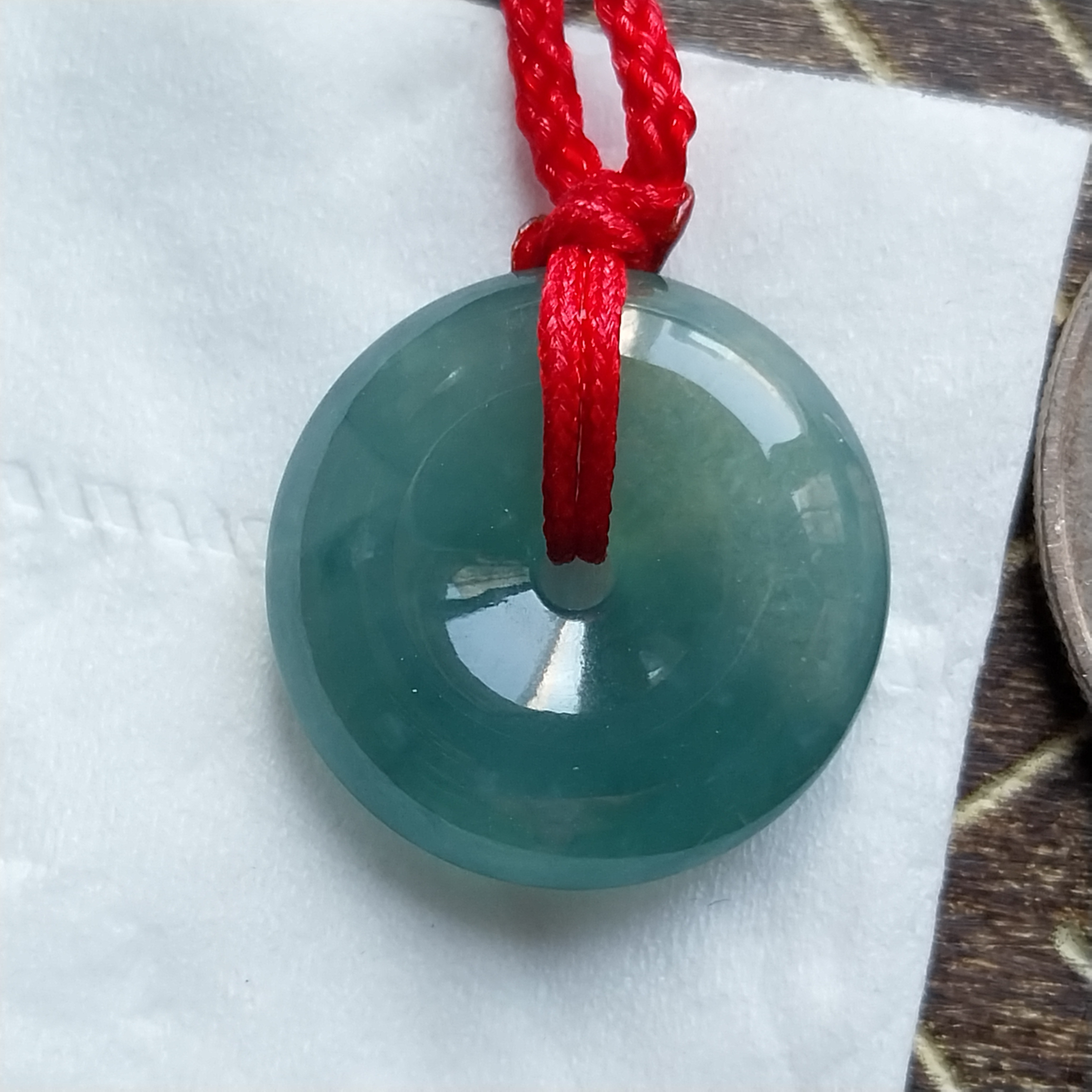 冰綠小平安扣 (16.5mm直徑), 天然翡翠A玉, 緬甸玉, Jade, Jadeite