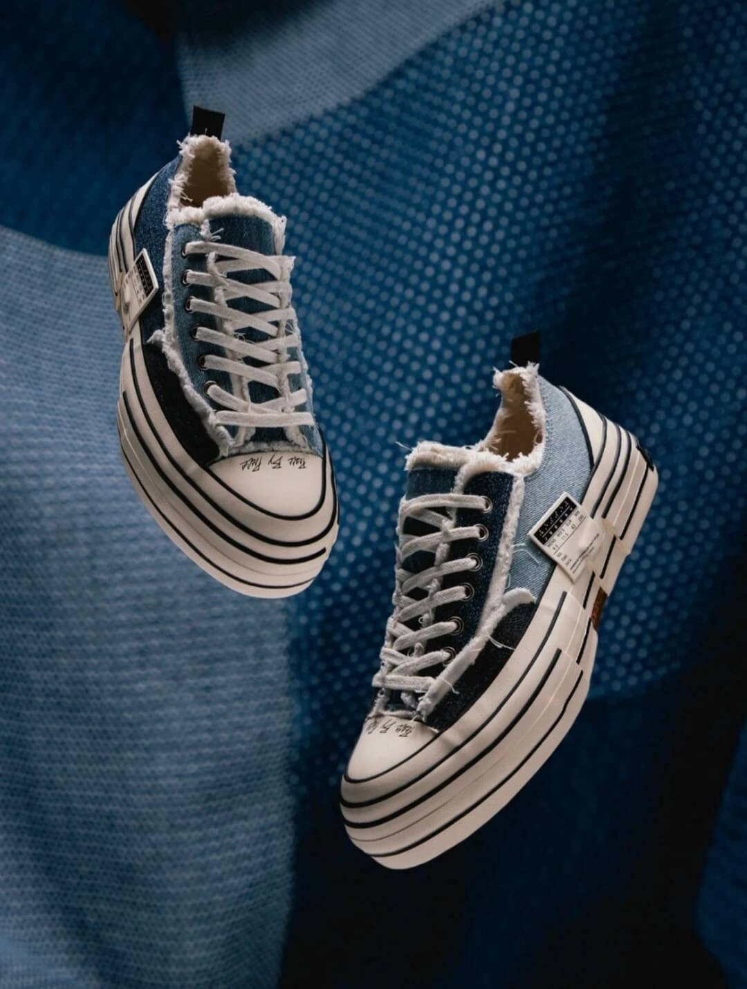 xVESSEL G.O.P. LOWS DENIM  單寧限定 鴛鴦牛仔拼接 解構鞋
